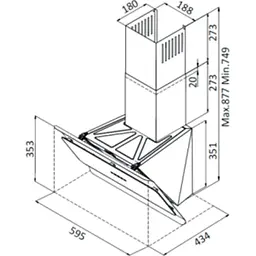 Витяжка похила Ardesto HL-F1300BLG [142618] - мініатюра 11