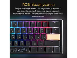 Клавіатура Ducky One 3 Mini Cherry MX Brown RGB UA USB Black (DKON2161ST-BUAPXCLAWSC1) - мініатюра 8
