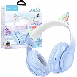 Навушники Hoco W42 Cat Ear Crystal Blue (795861) [104194] - мініатюра 2