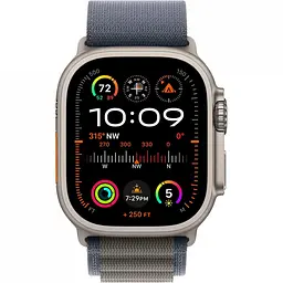 Смарт-годинник Apple Watch Ultra 2 GPS + Cellular 49 mm Titanium Case with Blue Alpine Loop - Small (MREK3/MRFA3) - мініатюра 2