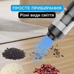 Автомобільний пилосос Yaoen 121 Brush 45W 3000mAh (YVCBU3045B 5392) Чорний - мініатюра 8