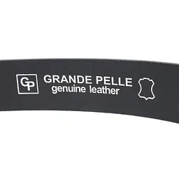 Стильний ремінь під джинси з натуральної шкіри Grande Pelle 11684 чорний 120 см - мініатюра 10