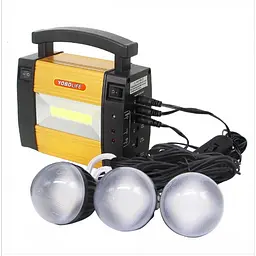 Кемпінговий акумуляторний ліхтар LM-367 (COB + 3xLamp) + сонячна панель + Power Bank (1 режим) - мініатюра 4