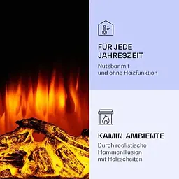 Електричний камін KLARSTEIN Lamington 2000 Вт Білий (10038006) - мініатюра 6
