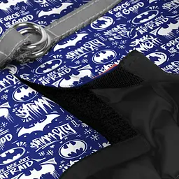 Шлея для собак м'яка Waudog Clothes, з QR паспортом, Бетмен біло-блакитний, XS3, В 32-35 см, С 22-24 см - мініатюра 3