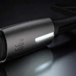 Кабель Baseus Water Drop-shaped Lamp Super Charge Cable USB to Type-C 66W 1m CATSD-M01 Black - мініатюра 8