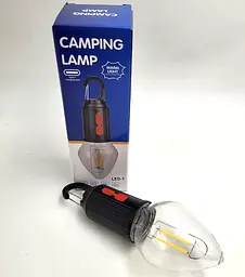 Кемпінгова LED лампа акумуляторна ліхтар світильник з гачком світлодіодна лампочка UKC Camping lamp UKC LED-1