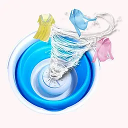 Туристична ультразвукова портативна міні пральна машинка Turbine Wash Ultrasonic + відро (1857390621) - мініатюра 8