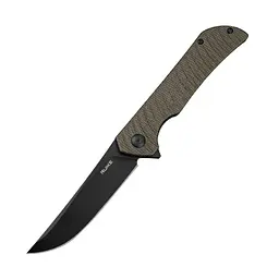 Ніж складаний туристичний Ruike P122-MB, (9.2 см) 14C28N/мікарта коричневий