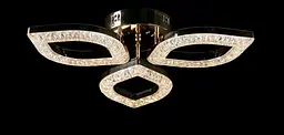 Люстра стельова LED Splendid Ray LT8005/3, 80W, золото, білий, сучасний стиль з пультом, димер - мініатюра 3