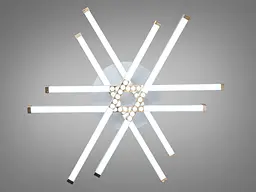 Світлодіодна люстра Diasha 2531WH+WH dimmer для спальні, кухні та вітальні, димер, пульт, 80 W, 67 см, 13-19m2 - мініатюра 2