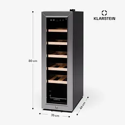 Винний холодильник Klarstein Shiraz Premium Smart 12 Slim Wi-Fi (10045337) - мініатюра 8
