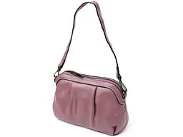 Жіноча шкіряна сумка з ефектним драпіруванням Vintage 23х15х7 см sum0027523