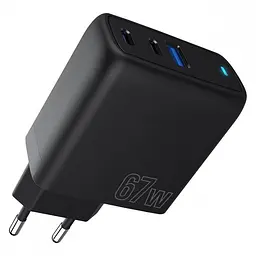 Зарядний пристрій Proove Shot GaN 67 W (2 Type-C + 1 USB) чорний (WCSG67120001) - мініатюра 5