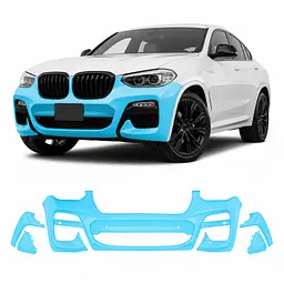 Антигравійна захисна бронеплівка за лекалами для BMW X4 G02 2018-2021 - передній бампер