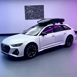 Колекційна металева модель автомобіля АвтоЕксперт Audi RS6 з автобоксом на дах, інерцією, світлом та звуком 1:24 - мініатюра 7