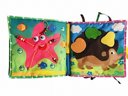 Текстильна розвиваюча книга для малят Bambini "Щеня" 403655 - мініатюра 4