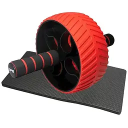 Колесо для преса Power System PS-4107 Full Grip AB Red + килимок Red/Black (4107RD-0)