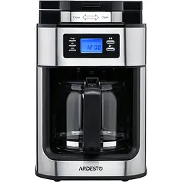 Кавоварка Ardesto крапельна Steel Collection YCM-D1200 1.2 л зерно+мелена сріблясто-чорна - мініатюра 2