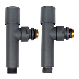 Комплект дизайн кранів Ideale Dante 1/2”x1/2” антрацит - мініатюра 2