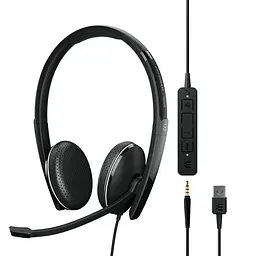 Гарнітура Sennheiser комп'ютерна стерео On-Ear ADAPT 165T USB II 3.5 мм USB односпрямований Microsoft Teams 1.8 м Чорний (1000902)