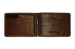 Затискач для купюр шоколад із монетницею GRANDE PELLE acs0032182 - мініатюра 3