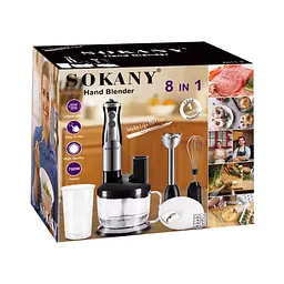Кухонний комбайн Sokany SM-5011-8 багатофункціональний, чорний Sokany SK50118 - мініатюра 8