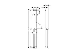 Душова штанга Hansgrohe Unica S Puro 90 см зі шлангом matt black 24405670 - мініатюра 4