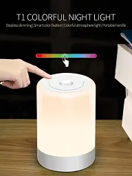 Сенсорний світильник з регульованою яскравістю та RGB-підсвічуванням VHG T1 Нічник Touch Dimmable Colorful Night Light - мініатюра 6