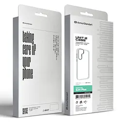 Чехол для Samsung Galaxy S24 Plus 5G (SM-S926), UNIT2, белый, ударопрочный, прозрачный противоударный чехол-накладка из TPU и поликарбоната (PC), с защитными бортиками, защита всего корпуса от ударов и царапин, ArmorStandart (ARM74816) - мініатюра 4
