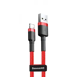 Кабель Baseus Cafule Lightning Cable 2A (3m) red (CALKLF-R09) - мініатюра 2
