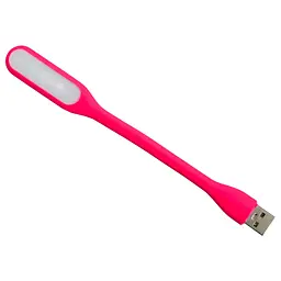 Usb лампа для ноутбука гнучка світильник від повербанка рожевий 1.2W 169х18мм лампа для клавіатури - мініатюра 4