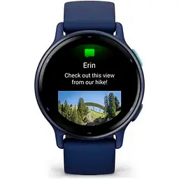 Смарт-годинник Garmin Vivoactive 5 Metallic Navy Aluminum Bezel with Navy Case and Silicone Band [010-02862-12] [111829] - мініатюра 4