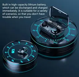 Бездротові навушники M10 TWS bluetooth 5.1 black OPM з павербанком - мініатюра 9