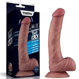 Реалістичний вібратор Vibrating Dual Density Power Cock 9'' тілесний