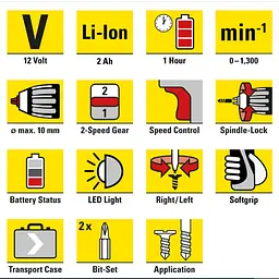 Дриль-шурупокрут Trotec PSCS 11-12V акумуляторний (4410000102) - мініатюра 10