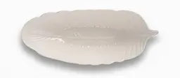 Тарілка-блюдо овальна порцелянова Limited Edition Deep Leaf White 35х14х8 см (B010392) - мініатюра 2