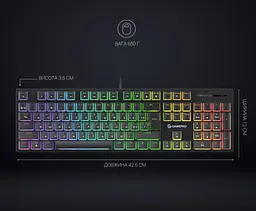 Клавіатура ігрова механічна GamePro GPMK-85 Black USB Red Switch - мініатюра 9