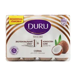 Твердое мыло Duru 1+1 Крем и кокосовое масло 4 х 80 г (8690506559557)