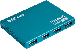USB-хаб Defender Septima Slim+Adapterб 7xUSB 2.0 220V (83505) (6054147)