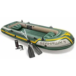 Човен надувний туристичний Intex Sea Hawk тримісний 338х127х50 см