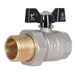Кран кульовий "Американка" Thermo Alliance Base 1"ВЗ прямий, PN40, метелик SD221W25 - мініатюра 1