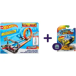 Портативний трек Hot Wheels Подвійна петля (GFH85)