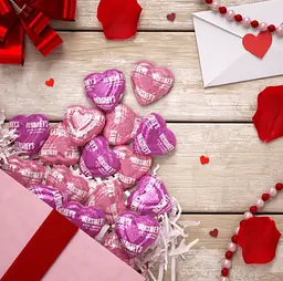 Шоколадні цукерки Hershey's Valentine's Day Pink Cookies'n Crème Hearts Candy 249г - мініатюра 4