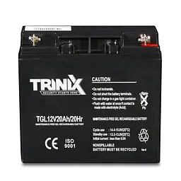 Акумуляторна батарея гелева 12В 20Аг Trinix TGL12V20Ah/20Hr GEL (44-00014) - мініатюра 2
