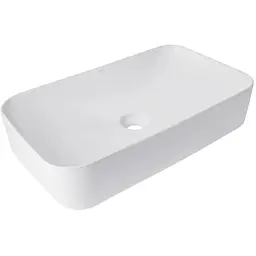 Раковина накладна Qtap Tern 610x350x135 мм, White, прямокутна, без донного клапана QT17118140W