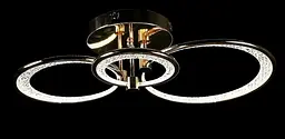 Люстра стельова LED Splendid Ray LT98120/1+1+1, 120W, золото, білий, сучасний стиль з пультом, димер - мініатюра 4