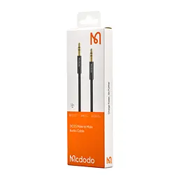 Кабель AUX - аудіо шнур Mcdodo CA-6640 3.5 мм Male to Male 1.2 м чорний - мініатюра 2