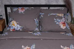 Комплект постільної білизни Moon&Star Бязь Gold Люкс Flowers Wod полуторний євро 160х220 наволочки 2х50х70 - мініатюра 2
