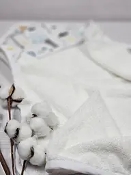 Дитячий рушничок-куточок 80х80 a.l.babybox Машини в місті блакитний Білий - мініатюра 4